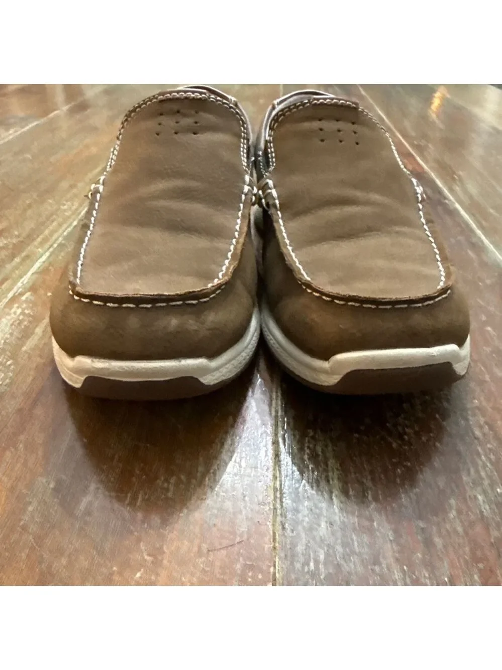Florsheim Brown White Slip On Loafers Comfortech Little Boy Size 1